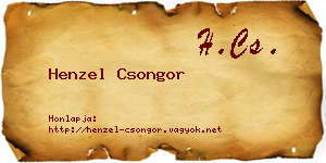 Henzel Csongor névjegykártya